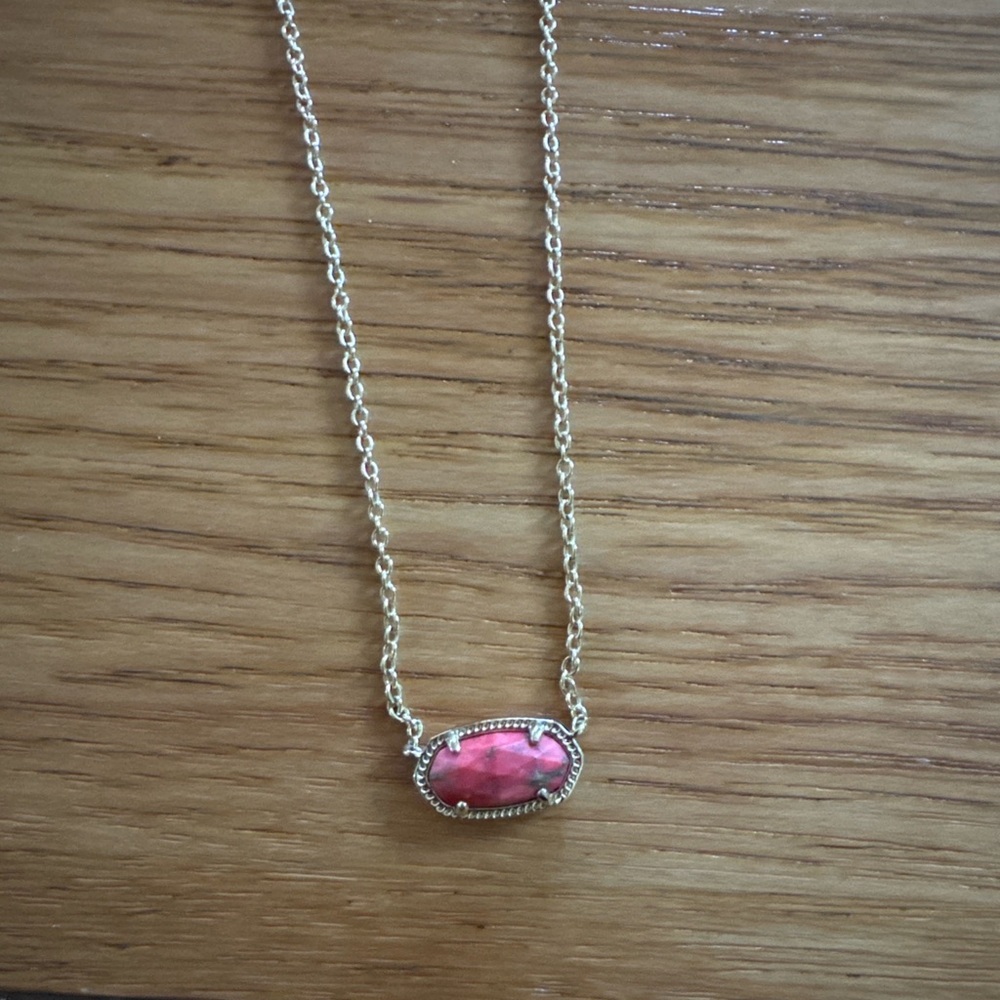 Kendra Scott Pink Oval Pendant Necklace